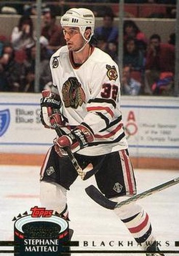 #363 Stephane Matteau - Chicago Blackhawks - 1992-93 Stadium Club Hockey