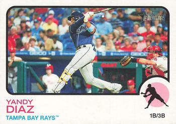 #363 Yandy Diaz - Tampa Bay Rays - 2022 Topps Heritage Baseball