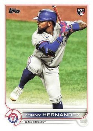 #363 Yonny Hernandez - Texas Rangers - 2022 Topps Baseball