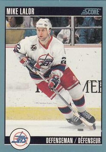 #363 Mike Lalor - Winnipeg Jets - 1992-93 Score Canadian Hockey