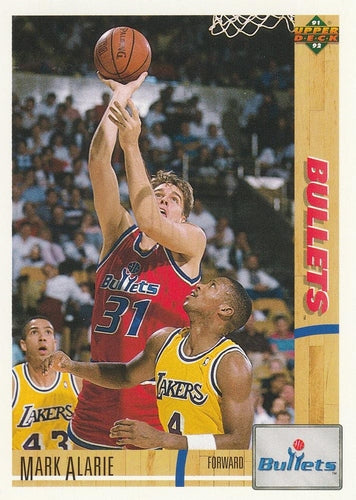 #363 Mark Alarie - Washington Bullets - 1991-92 Upper Deck Basketball