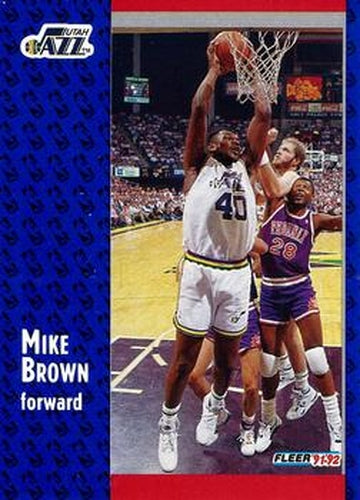 #363 Mike Brown - Utah Jazz - 1991-92 Fleer Basketball