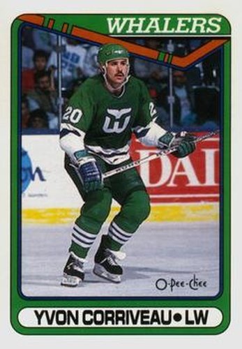 #364 Yvon Corriveau - Hartford Whalers - 1990-91 O-Pee-Chee Hockey