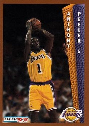 #364 Anthony Peeler - Los Angeles Lakers - 1992-93 Fleer Basketball