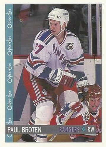 #364 Paul Broten - New York Rangers - 1992-93 O-Pee-Chee Hockey