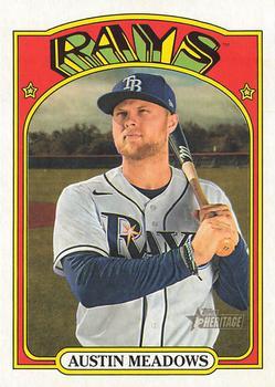 #364 Austin Meadows - Tampa Bay Rays - 2021 Topps Heritage Baseball