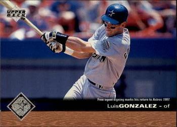 #364 Luis Gonzalez - Houston Astros - 1997 Upper Deck Baseball