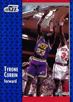 #364 Tyrone Corbin - Utah Jazz - 1991-92 Fleer Basketball