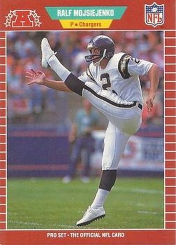#364 Ralf Mojsiejenko - San Diego Chargers - 1989 Pro Set Football