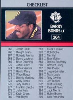 #364 Barry Bonds - Pittsburgh Pirates - 1991 Leaf Baseball