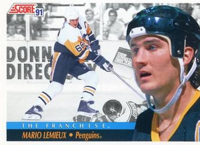#365 Mario Lemieux - Pittsburgh Penguins - 1991-92 Score Canadian Bilingual Hockey