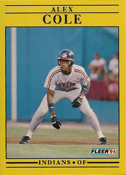 #365 Alex Cole - Cleveland Indians - 1991 Fleer Baseball