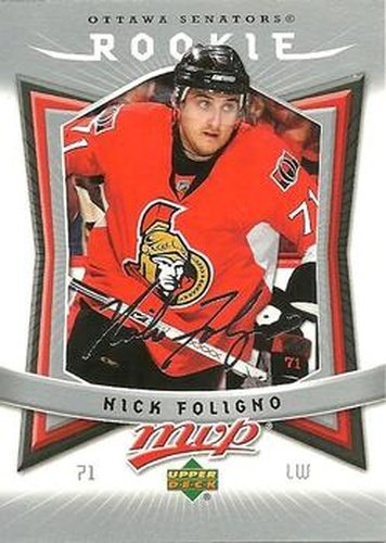 #365 Nick Foligno - Ottawa Senators - 2007-08 Upper Deck MVP Hockey
