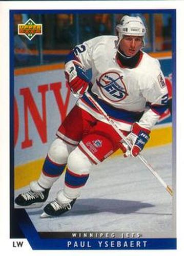 #365 Paul Ysebaert - Winnipeg Jets - 1993-94 Upper Deck Hockey