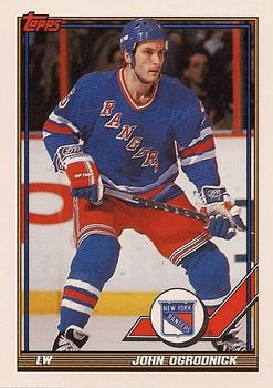 #365 John Ogrodnick - New York Rangers - 1991-92 Topps Hockey