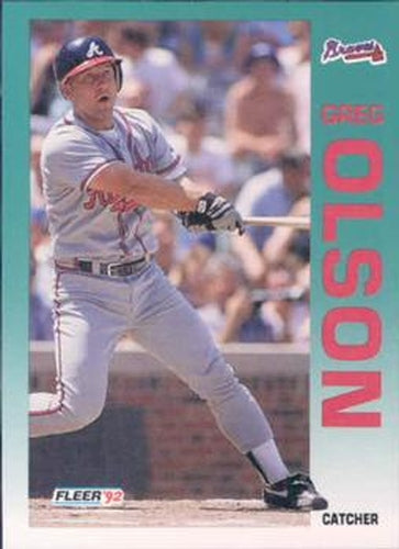#365 Greg Olson - Atlanta Braves - 1992 Fleer Baseball