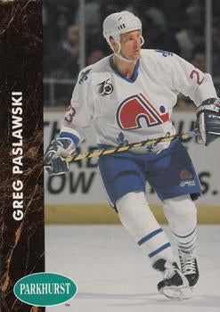 #365 Greg Paslawski - Quebec Nordiques - 1991-92 Parkhurst Hockey