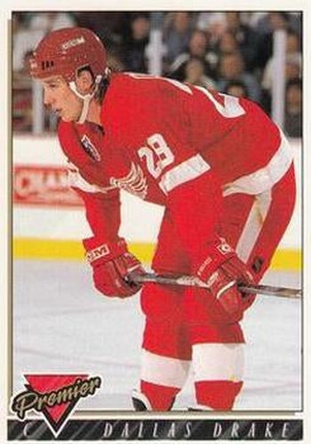 #365 Dallas Drake - Detroit Red Wings - 1993-94 Topps Premier Hockey
