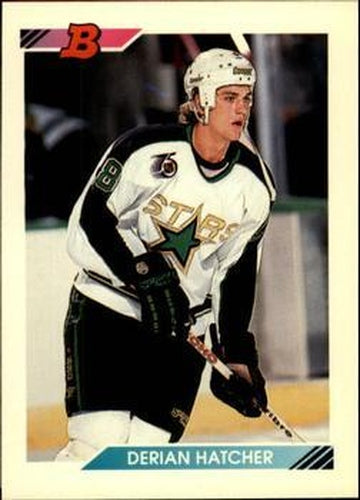 #365 Derian Hatcher - Minnesota North Stars - 1992-93 Bowman Hockey