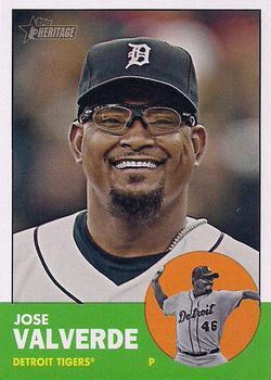 #365 Jose Valverde - Detroit Tigers - 2012 Topps Heritage Baseball