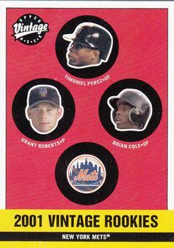 #365 Timoniel Perez / Grant Roberts / Brian Cole - New York Mets - 2001 Upper Deck Vintage Baseball