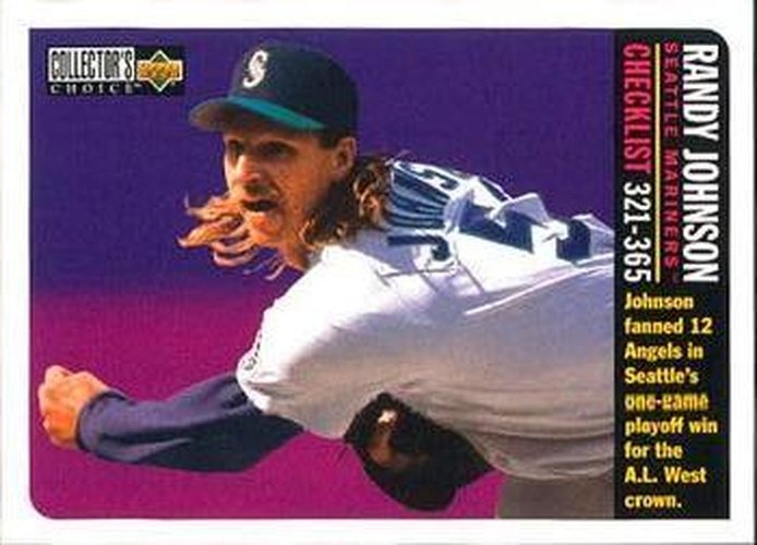 #365 Randy Johnson - Seattle Mariners - 1996 Collector's Choice Baseball
