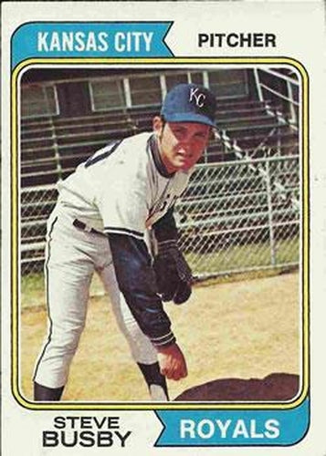 #365 Steve Busby - Kansas City Royals - 1974 Topps Baseball