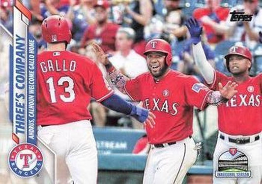 #365 Three's Company - Texas Rangers - 2020 Topps Baseball