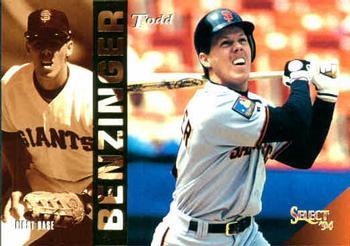 #365 Todd Benzinger - San Francisco Giants - 1994 Select Baseball