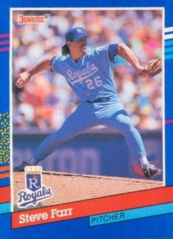 #365 Steve Farr - Kansas City Royals - 1991 Donruss Baseball