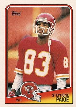 #365 Stephone Paige - Kansas City Chiefs - 1988 Topps Football