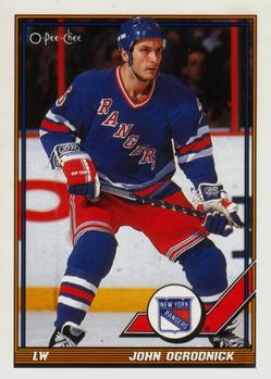 #365 John Ogrodnick - New York Rangers - 1991-92 O-Pee-Chee Hockey