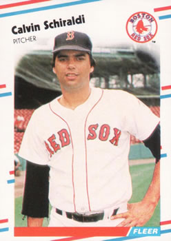 #365 Calvin Schiraldi - Boston Red Sox - 1988 Fleer Baseball