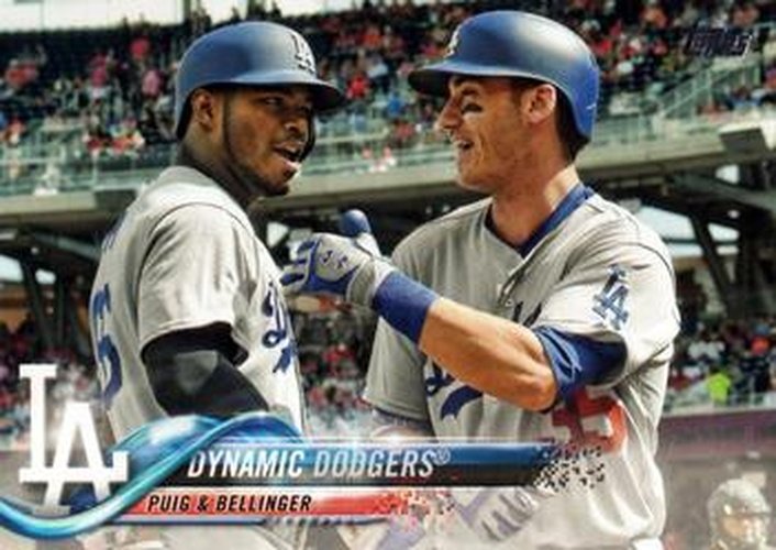 #365 Dynamic Dodgers Yasiel Puig / Cody Bellinger - Los Angeles Dodgers - 2018 Topps Baseball