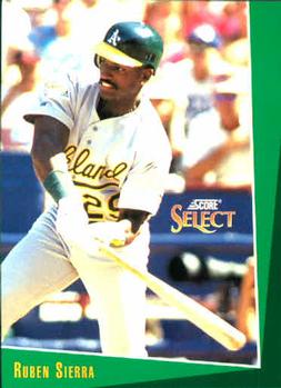 #366 Ruben Sierra - Oakland Athletics - 1993 Select Baseball