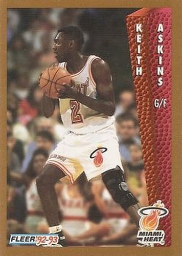 #366 Keith Askins - Miami Heat - 1992-93 Fleer Basketball