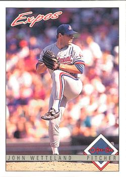 #366 John Wetteland - Montreal Expos - 1993 O-Pee-Chee Baseball