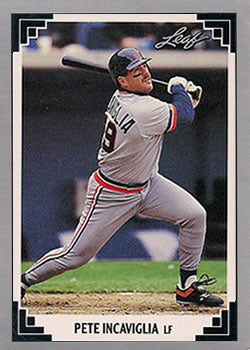 #366 Pete Incaviglia - Detroit Tigers - 1991 Leaf Baseball