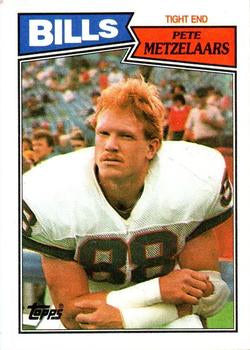 #366 Pete Metzelaars - Buffalo Bills - 1987 Topps Football