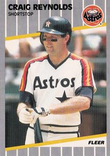 #366 Craig Reynolds - Houston Astros - 1989 Fleer Baseball