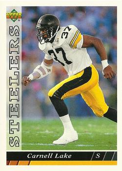 #366 Carnell Lake - Pittsburgh Steelers - 1993 Upper Deck Football