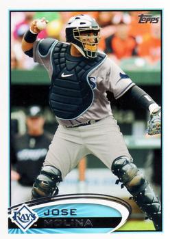 #366 Jose Molina - Tampa Bay Rays - 2012 Topps Baseball