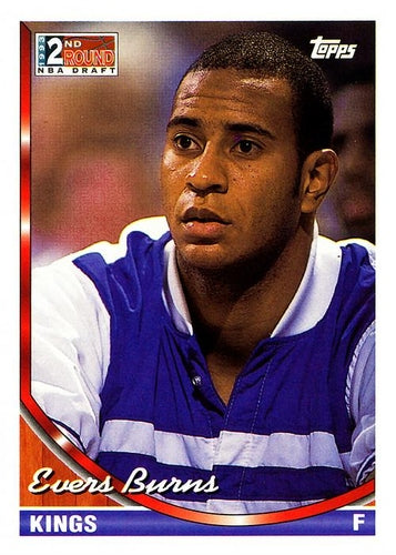 #366 Evers Burns - Sacramento Kings - 1993-94 Topps Basketball