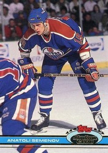 #366 Anatoli Semenov - Edmonton Oilers - 1991-92 Stadium Club Hockey