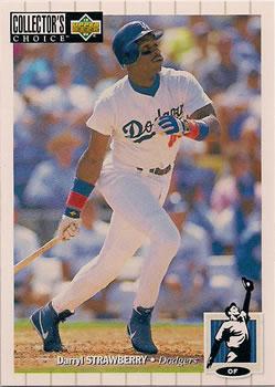 #366 Darryl Strawberry - Los Angeles Dodgers - 1994 Collector's Choice Baseball