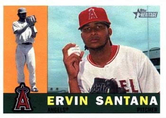 #366 Ervin Santana - Los Angeles Angels - 2009 Topps Heritage Baseball