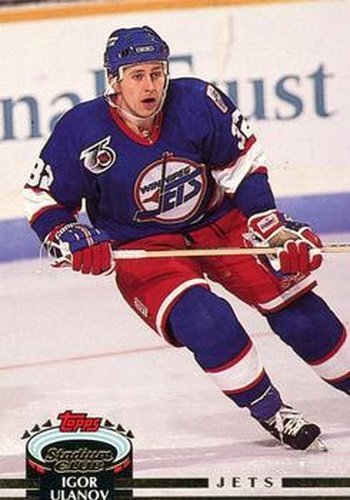 #366 Igor Ulanov - Winnipeg Jets - 1992-93 Stadium Club Hockey