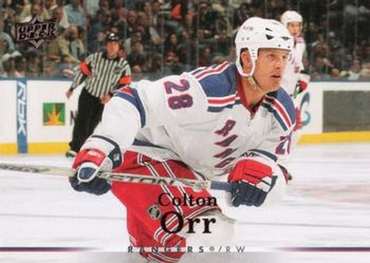 #366 Colton Orr - New York Rangers - 2007-08 Upper Deck Hockey