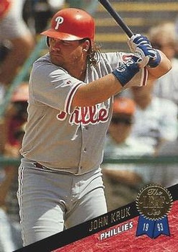 #366 John Kruk - Philadelphia Phillies - 1993 Leaf Baseball
