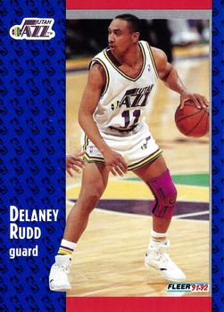 #366 Delaney Rudd - Utah Jazz - 1991-92 Fleer Basketball